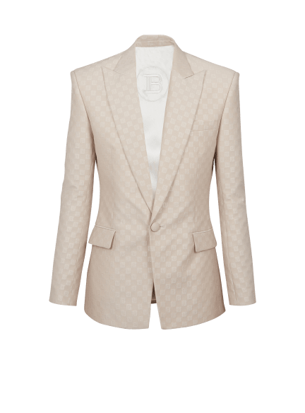 1-button jacket in PB Labyrinth jacquard