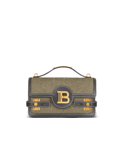 B-Buzz Shoulder 24 leather and canvas bag