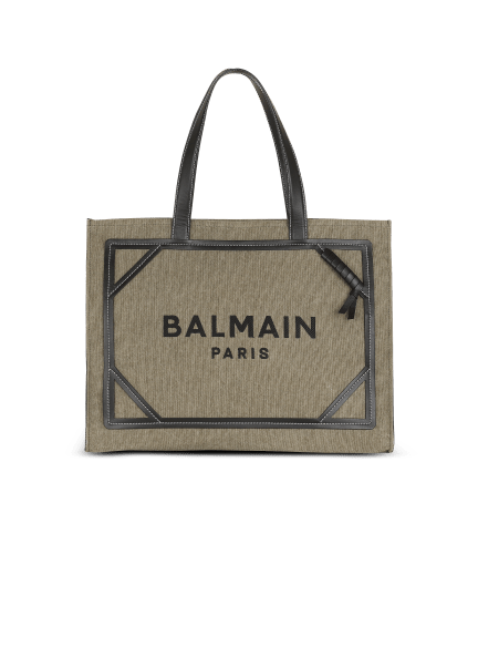 B-Army 42 canvas tote bag with leather details