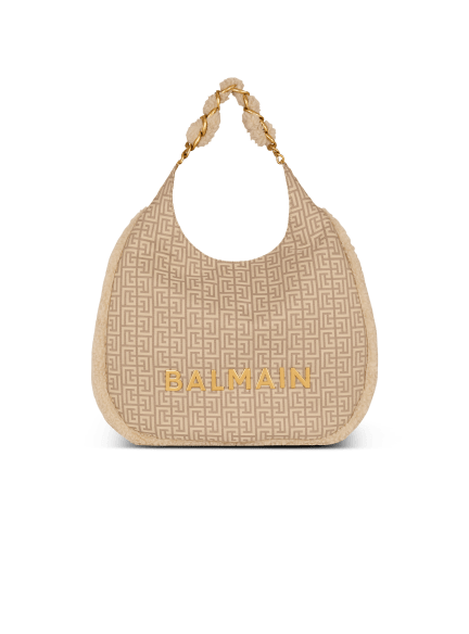 Large 1945 Soft Hobo bag in nylon with a PB Labyrinth monogram