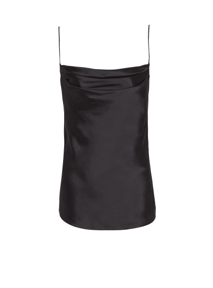 Top en satin drapé 