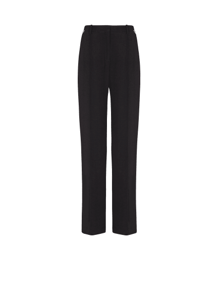 Crepe straight-leg tailored trousers