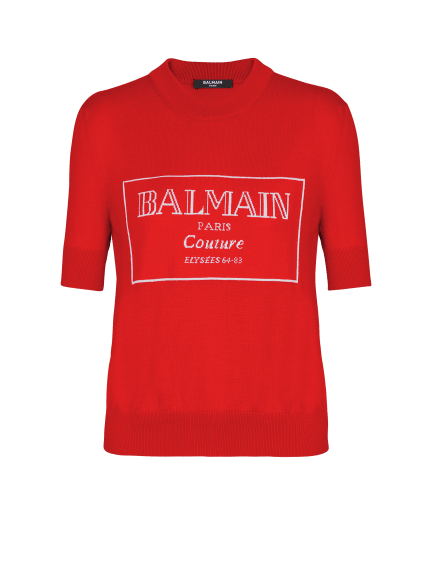 Zweifarbiges Top mit Balmain Couture