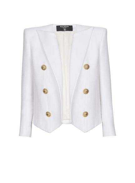 Cropped jacket with 6 buttons