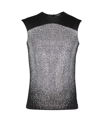 Rhinestone Galaxy tank top in sculpting jersey 