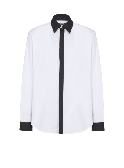Two-tone poplin shirt