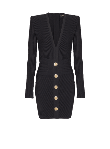 Short ribbed knit bodycon dress
