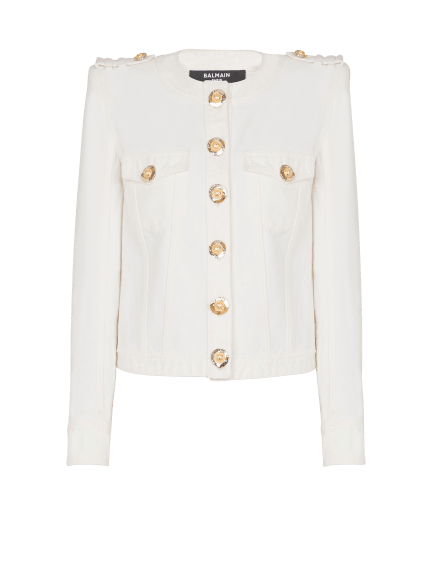 Cropped cotton canvas jacket
