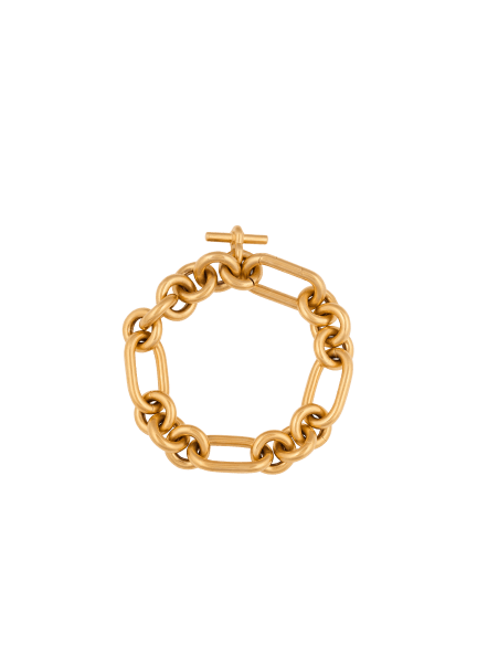 Sync brass chain bracelet