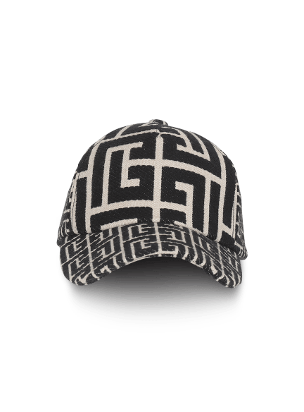 Monogrammed jacquard cap