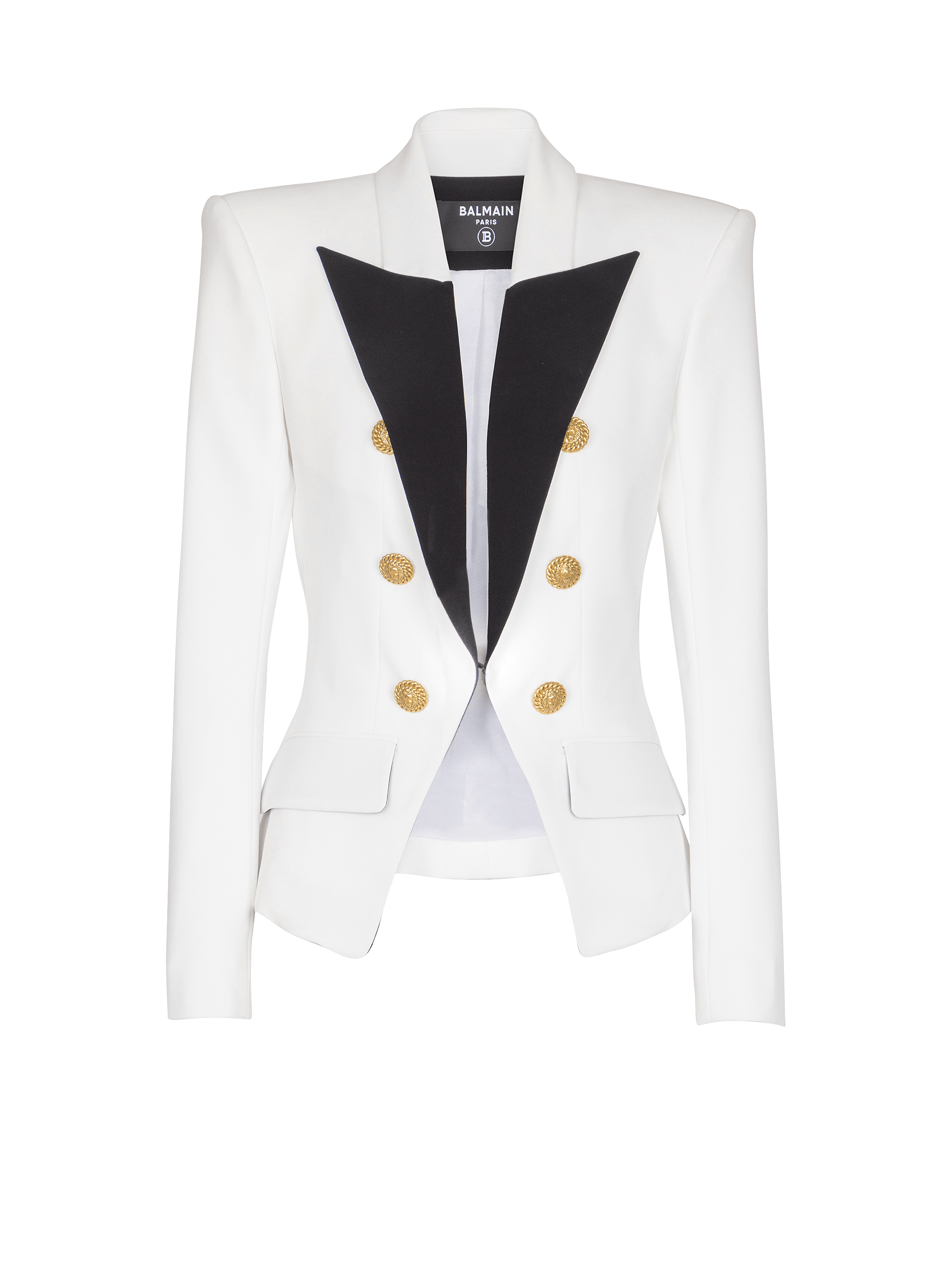 6-button two-tone jacket
