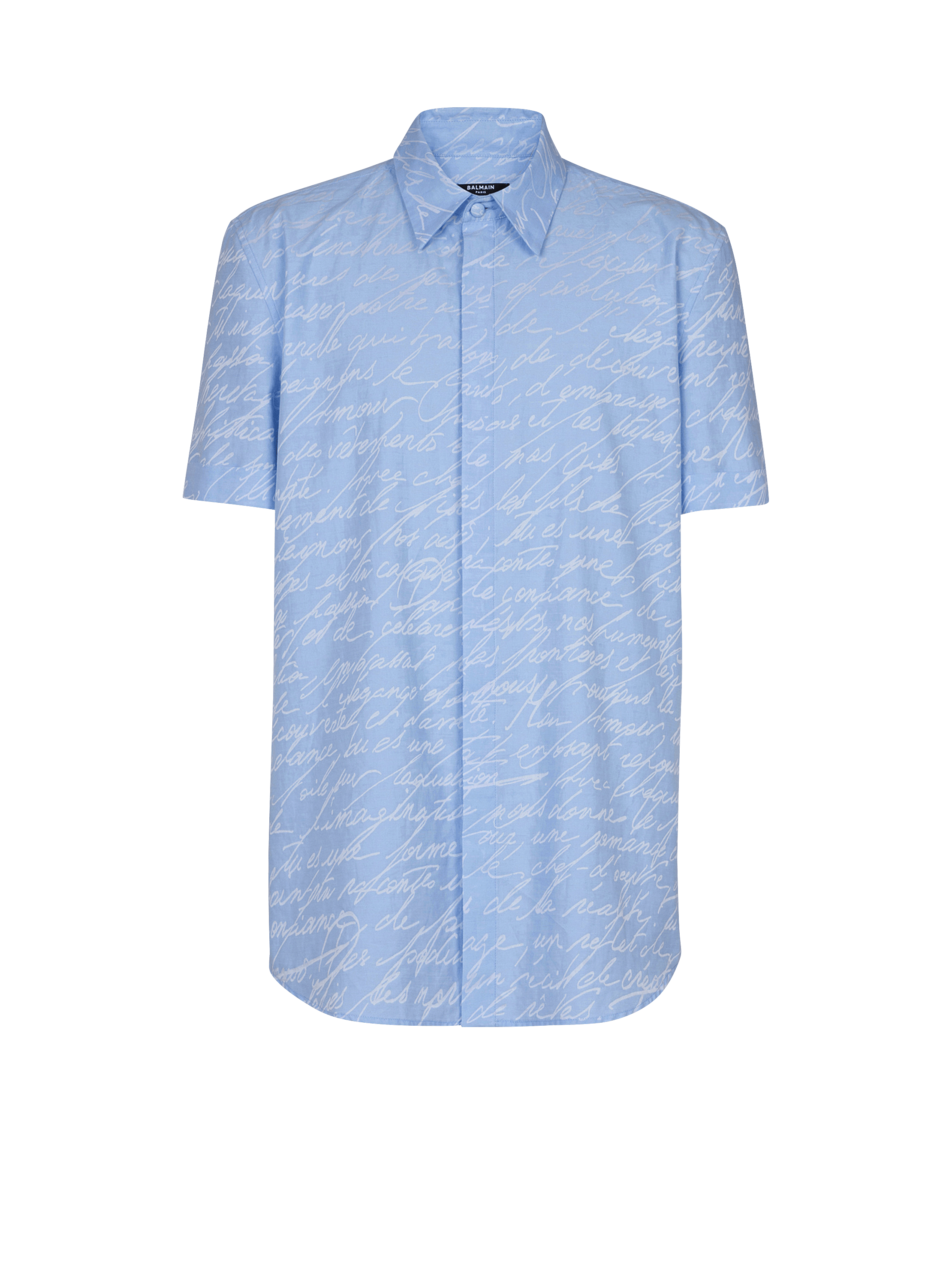 Camicia in jacquard con motivo “lettera d’amore”