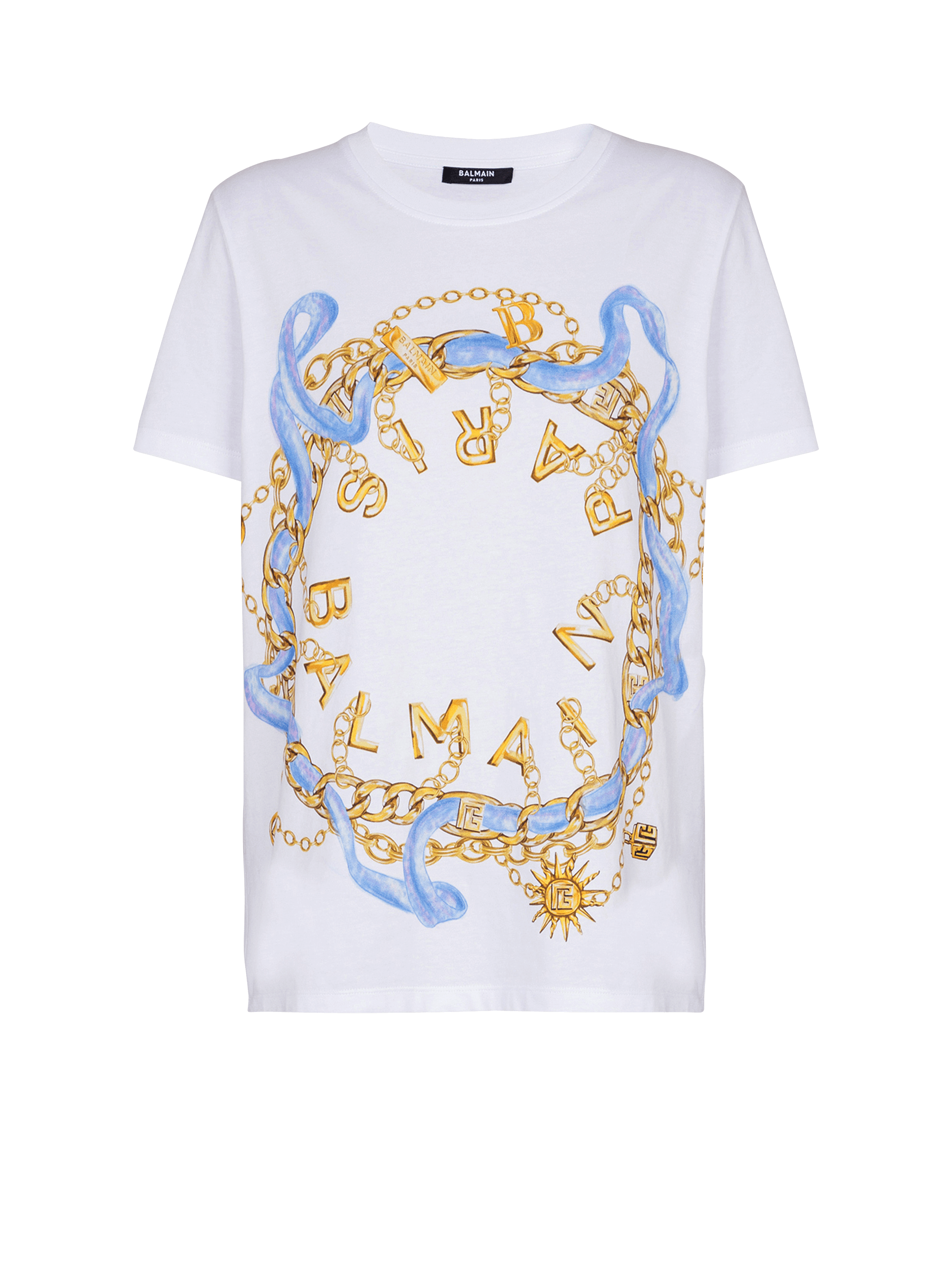 T-shirt imprimé Balmain Paris Chaînes