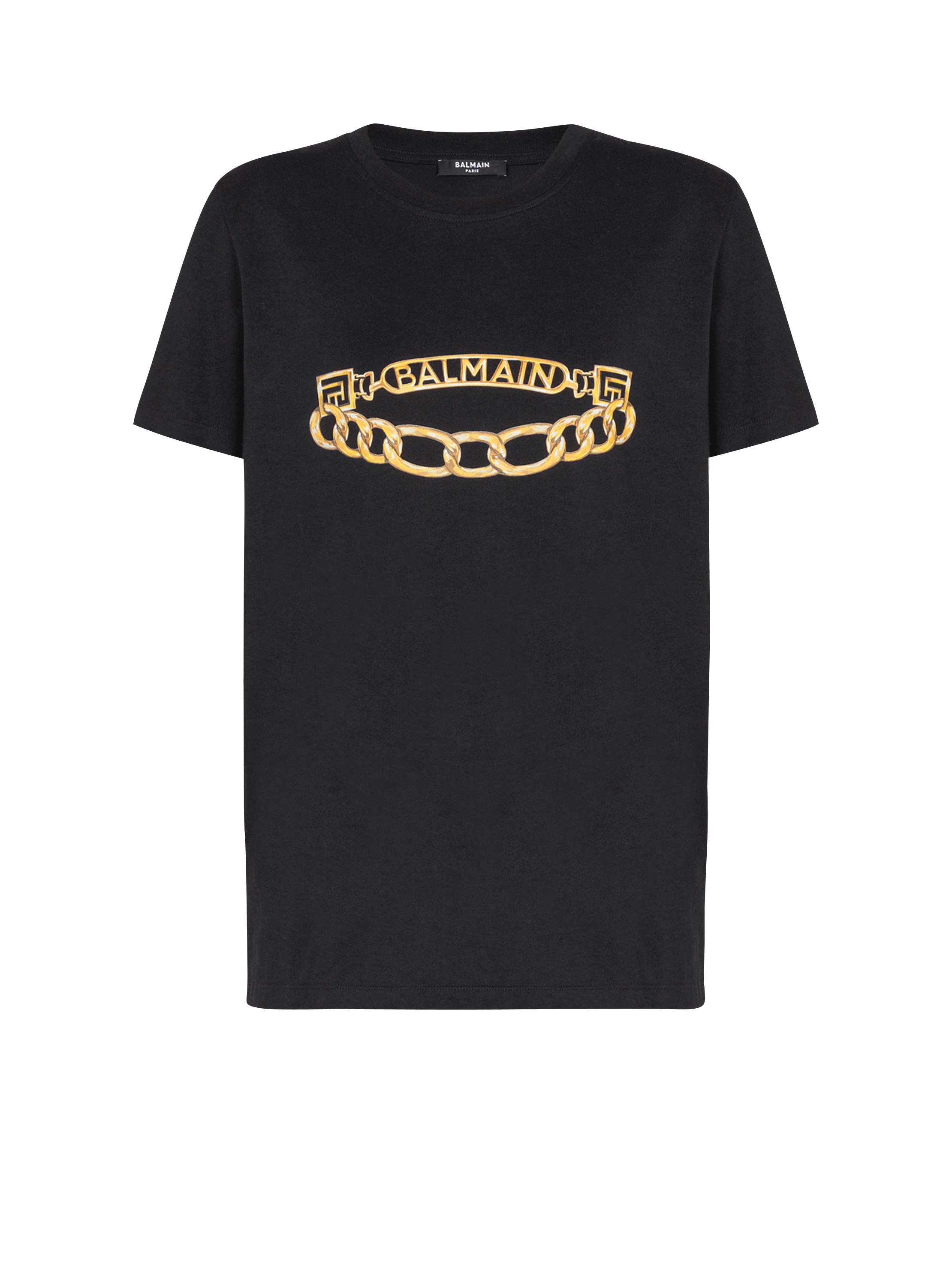 Short-sleeved Balmain Chain print T-shirt