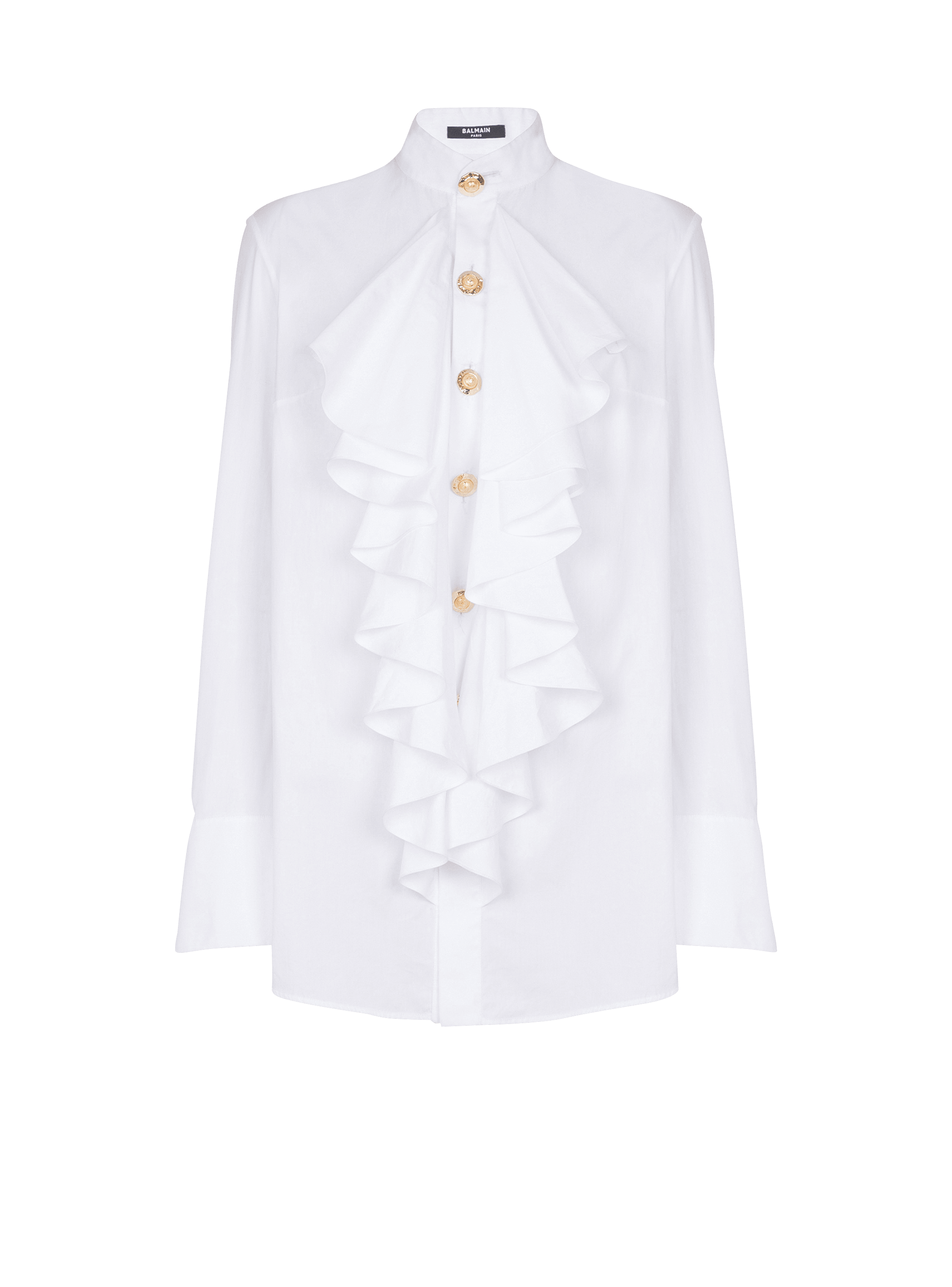 Chemise en popeline à volants