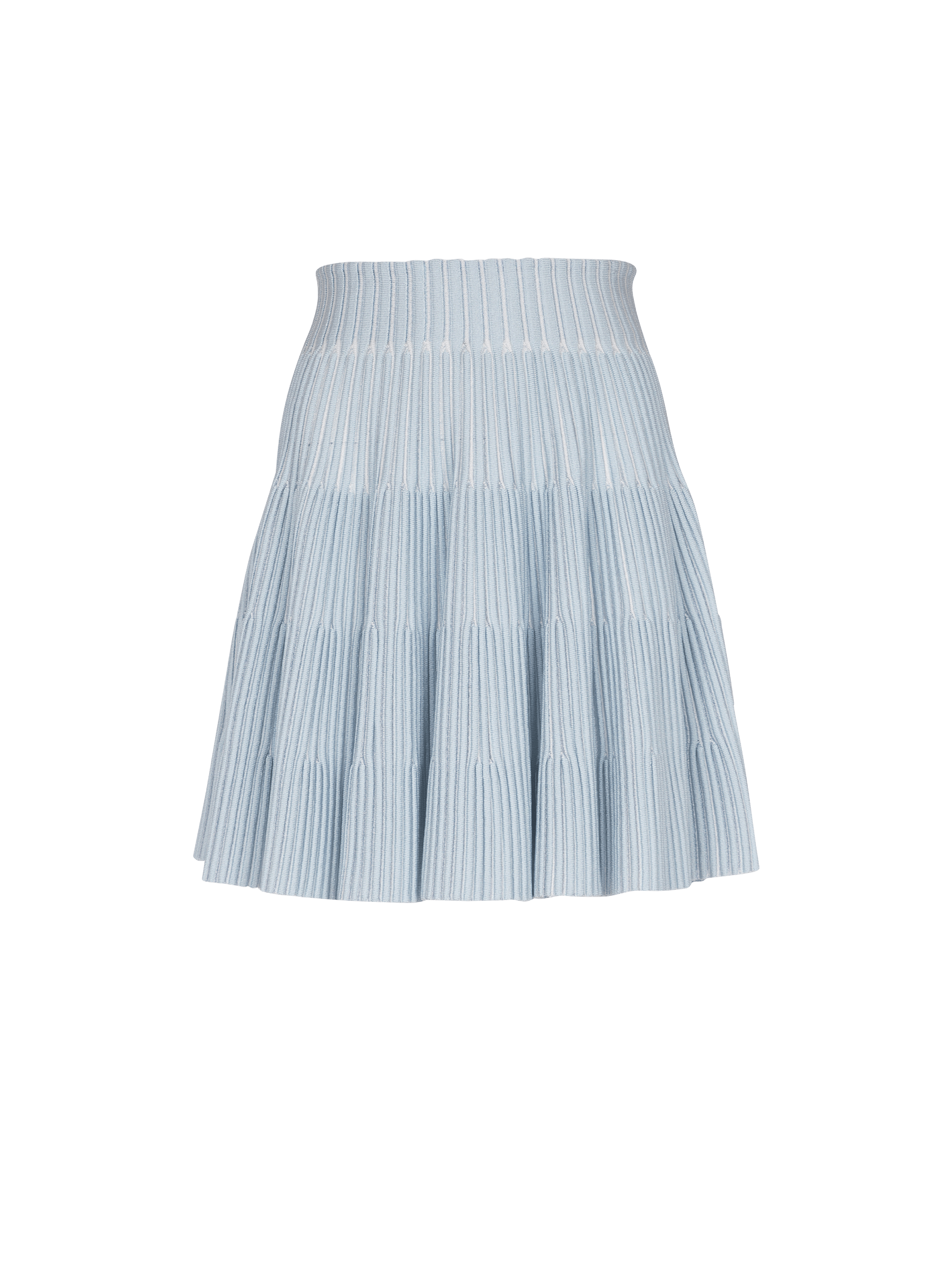 A-line textured knit skirt