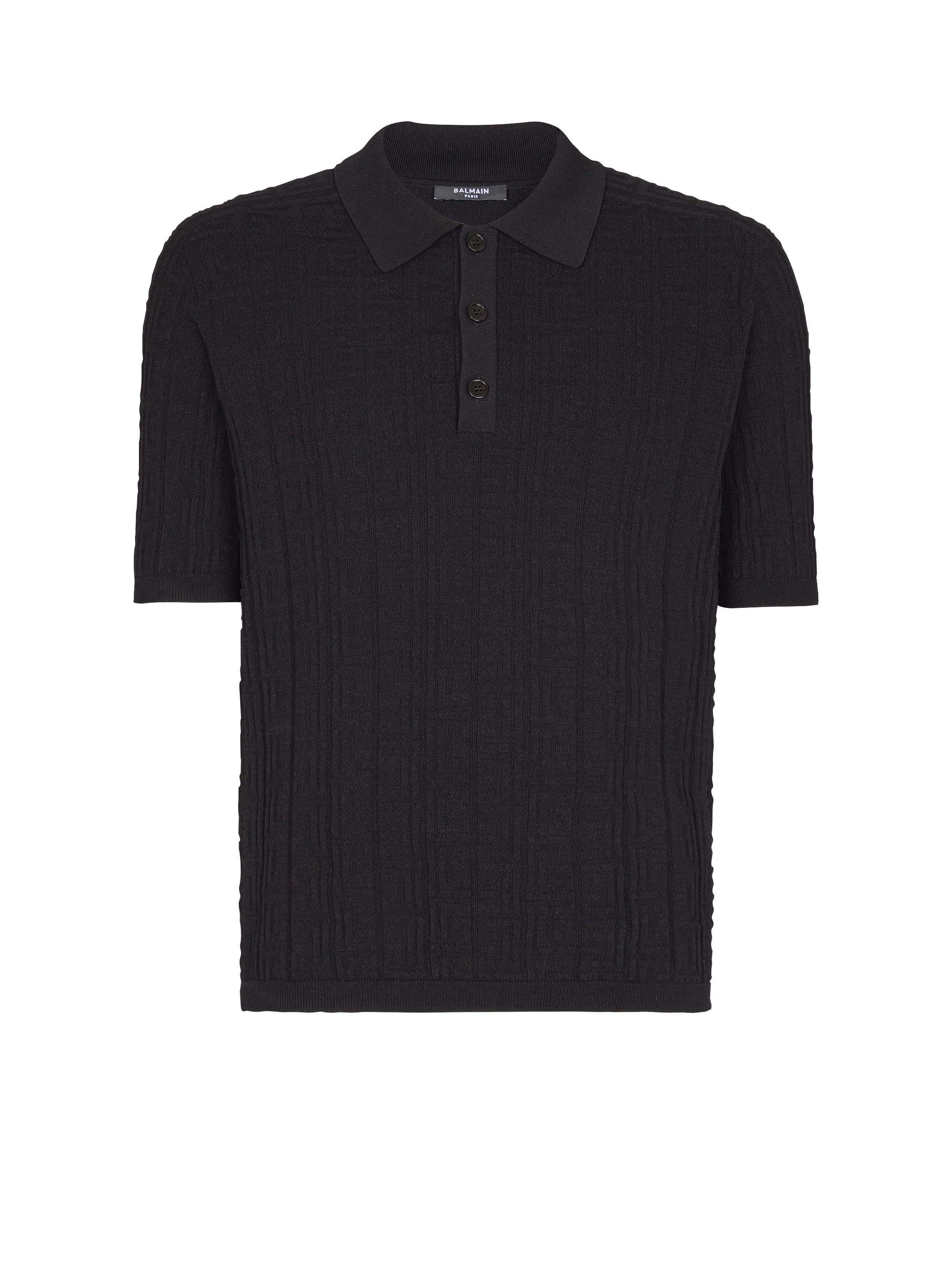 Monogram knit polo shirt