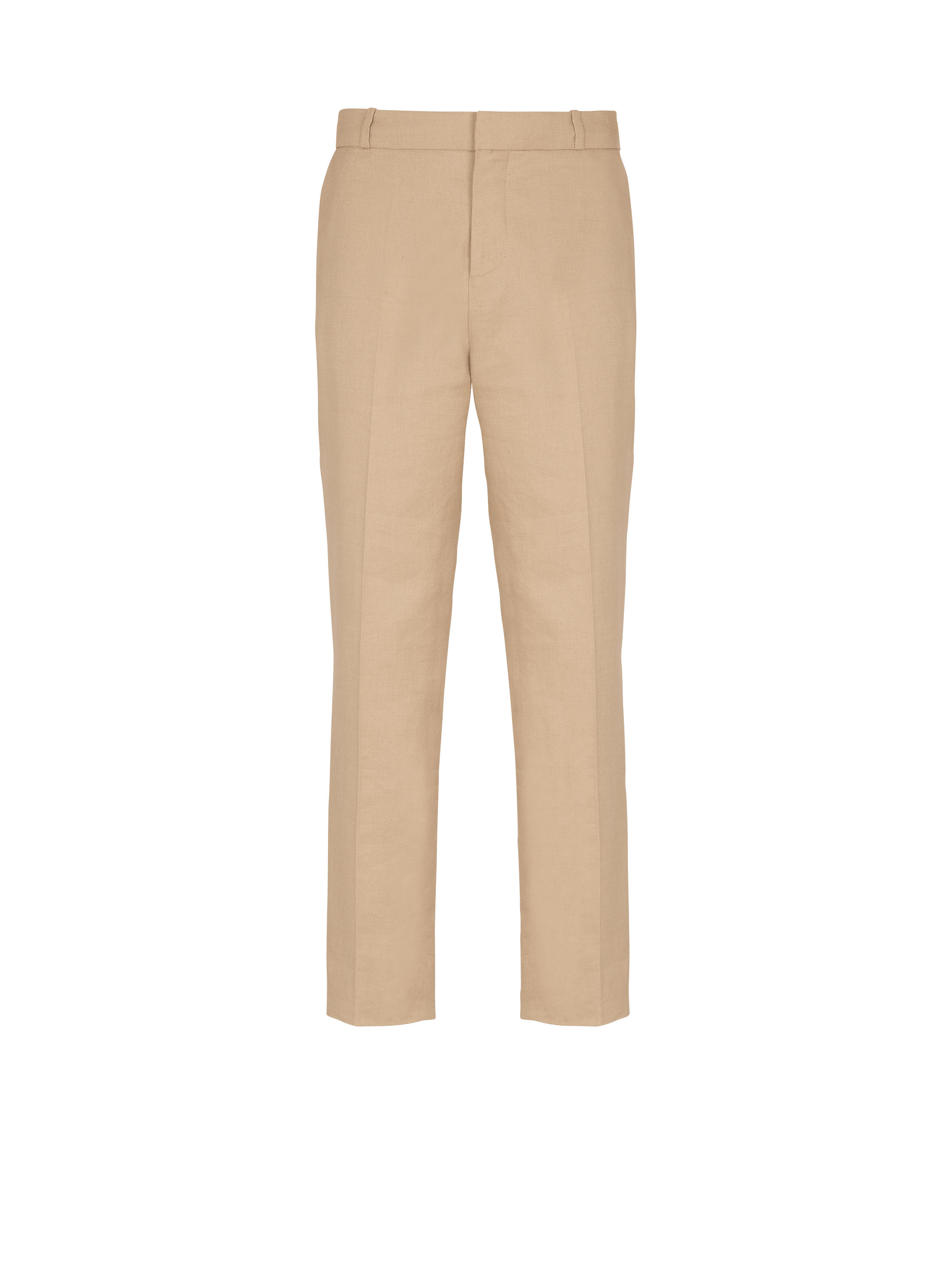 Pantalon tailleur droit en toile