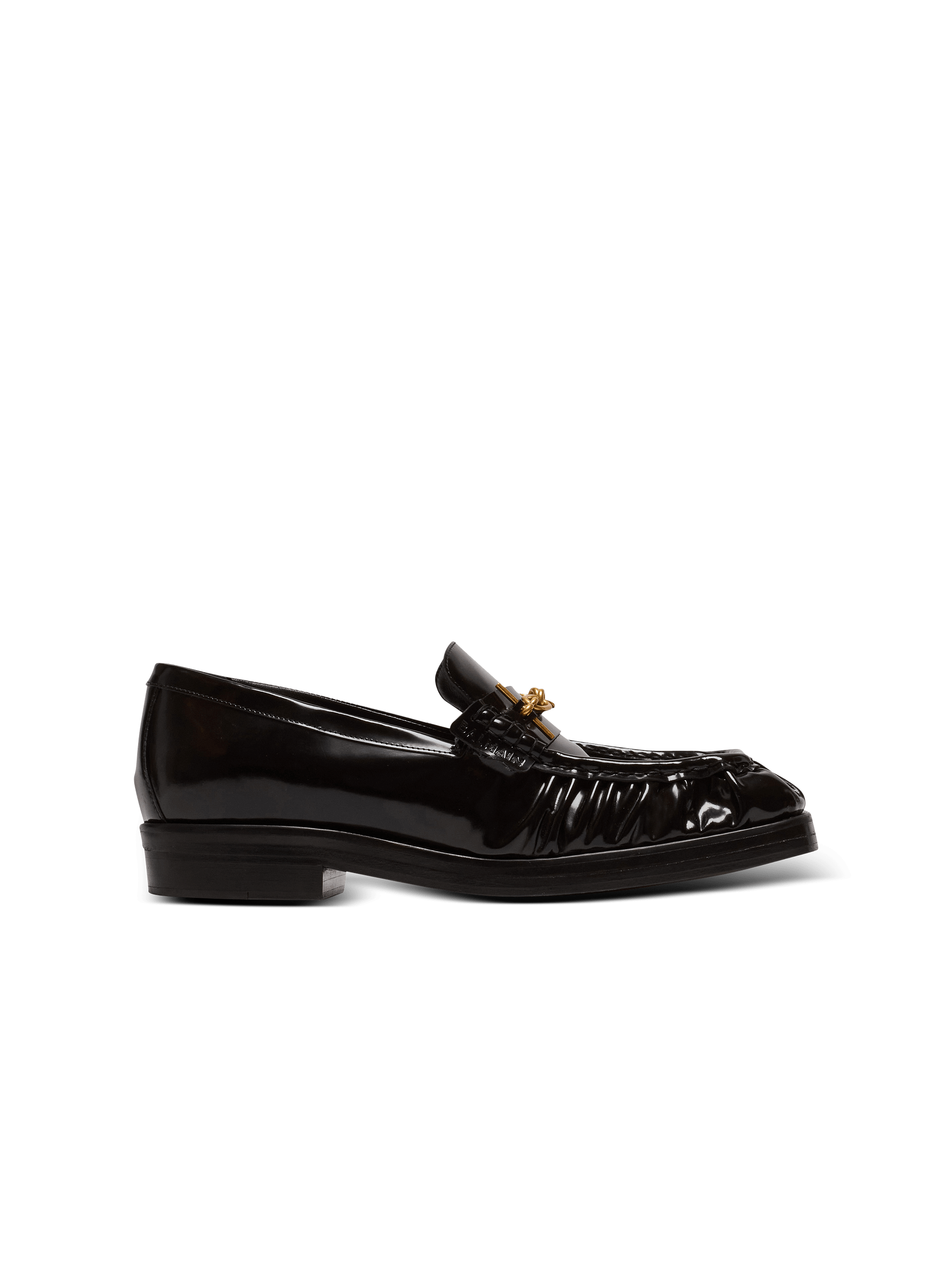 Sync glazed leather loafers