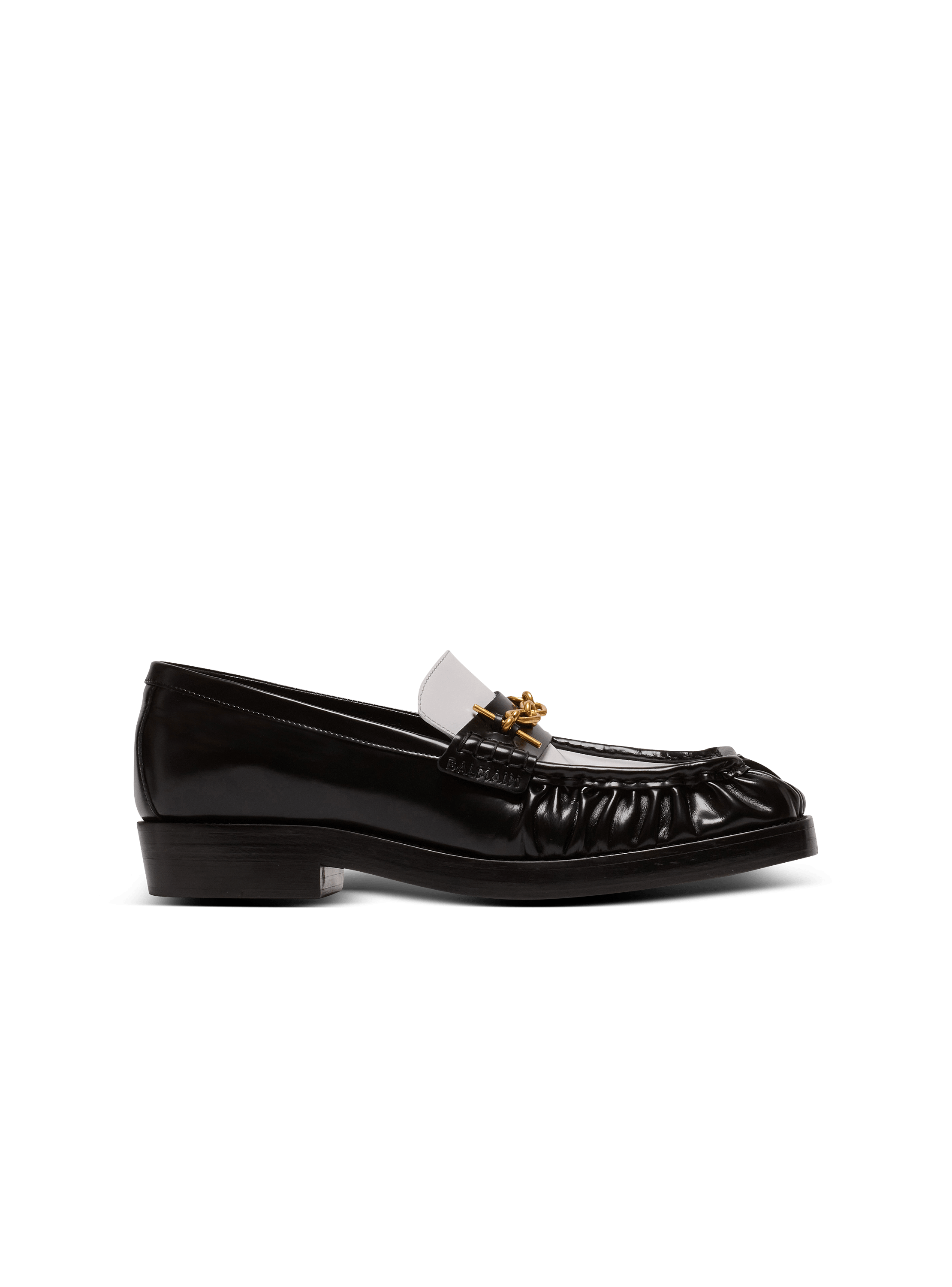 Sync glazed leather loafers