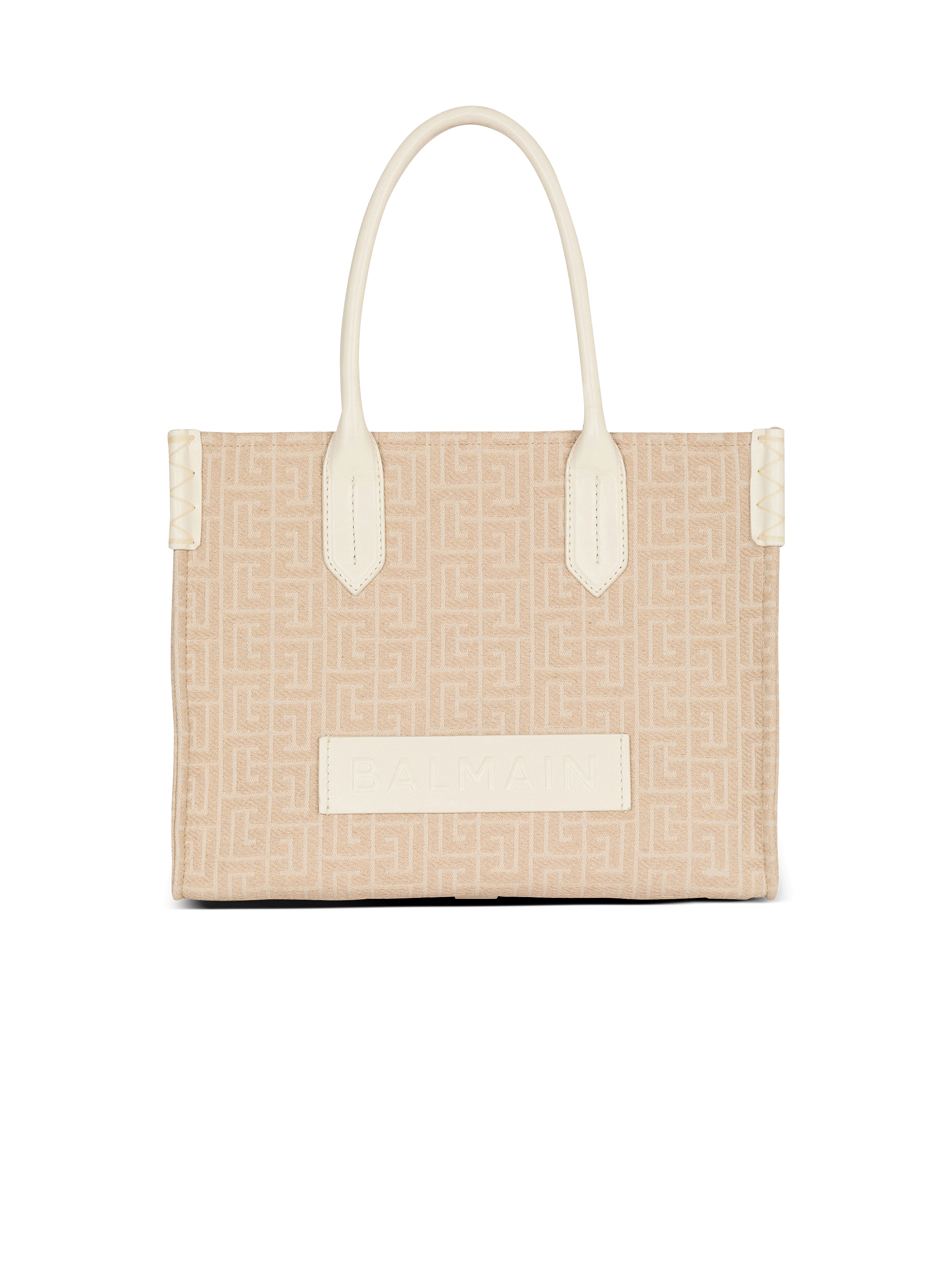 B-Army 36 monogrammed canvas jacquard and leather tote bag