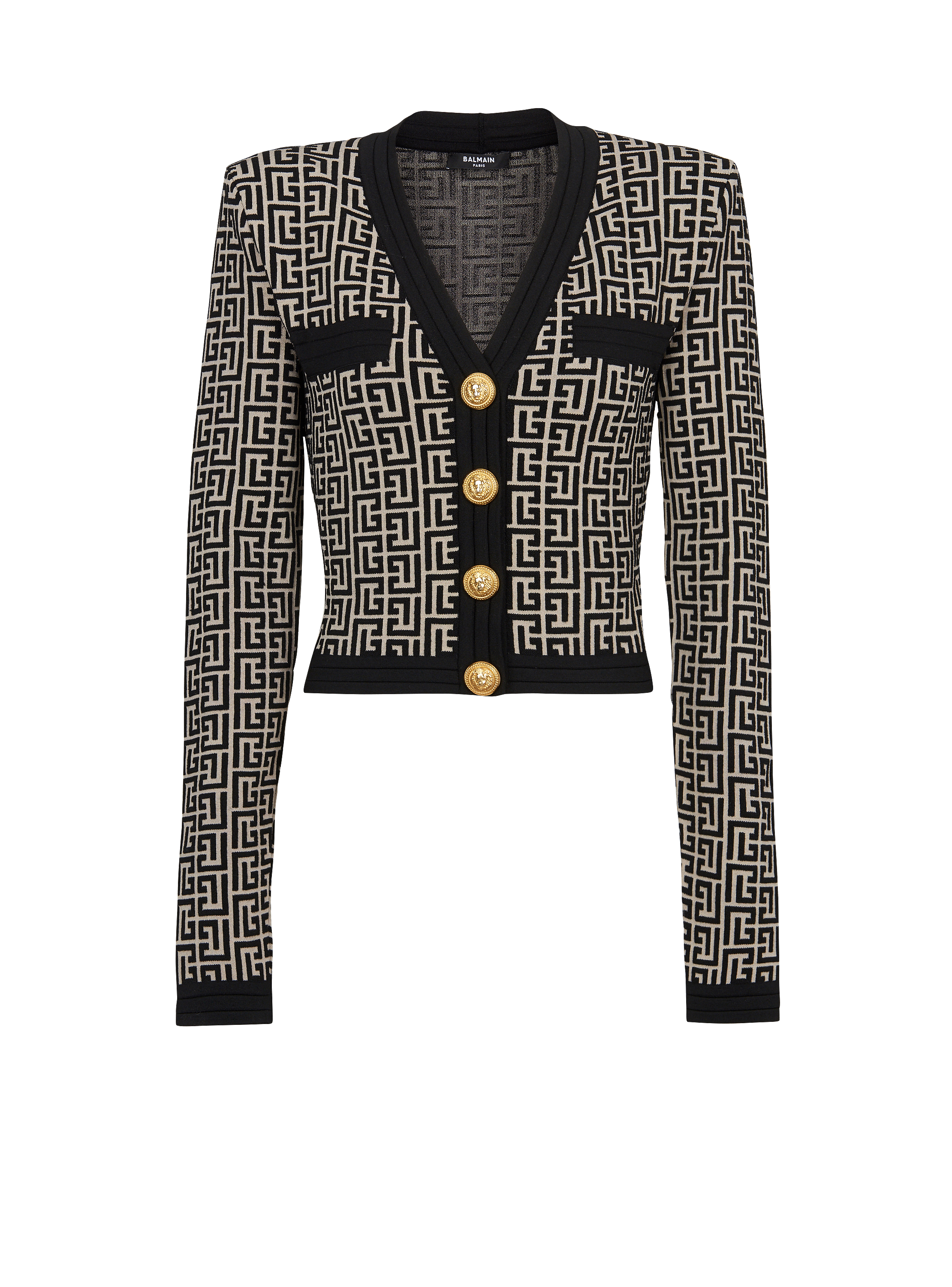 Monogram knit cardigan